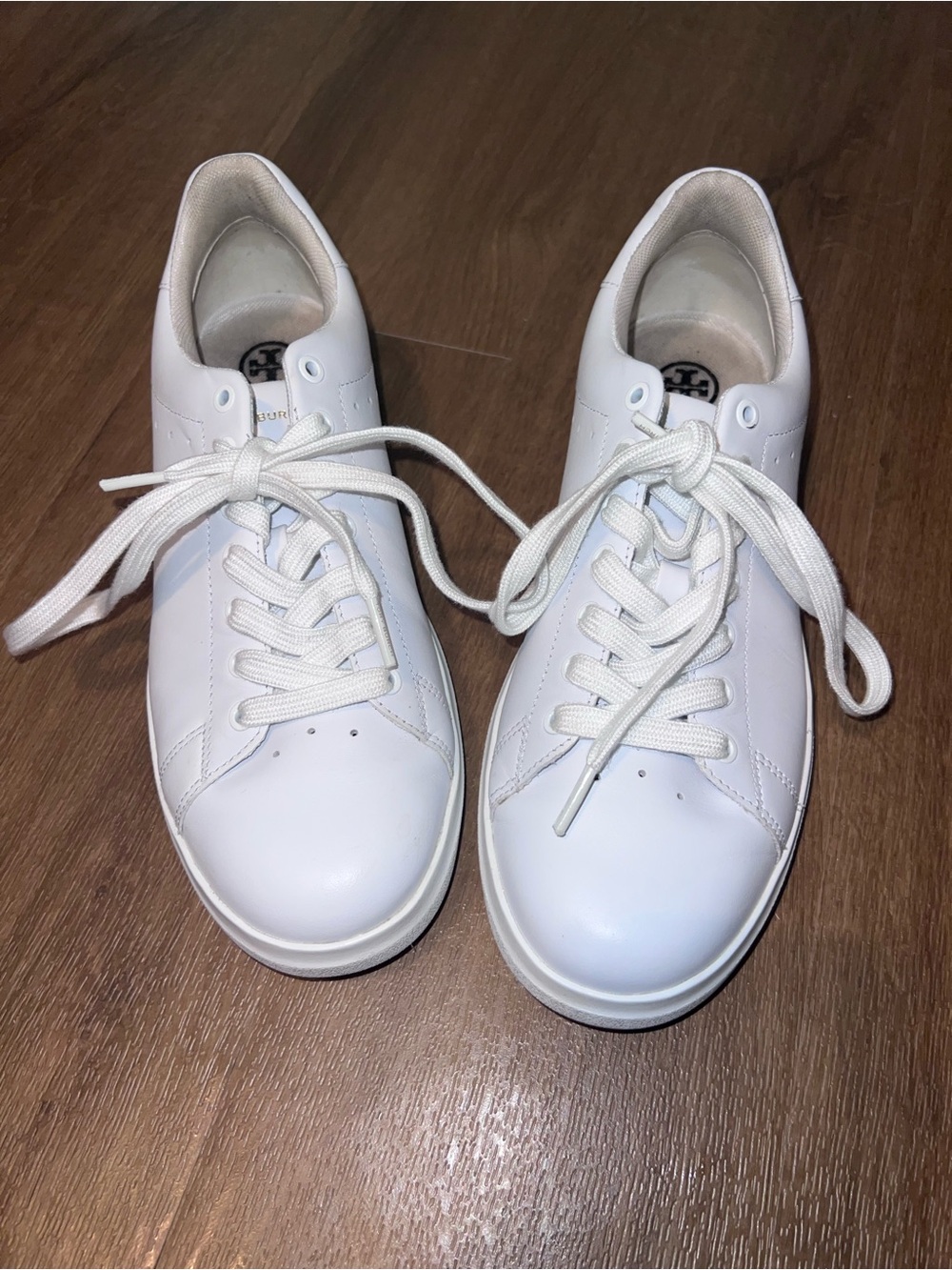 Tory Burch Howell Court ‘Valley Forge' Low Top Sneaks Titanium White US size 8.5